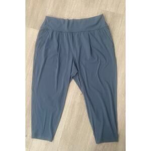 NWOT Athleta Elation Pant in Granite Blue Pleated‎ Tapered Leg Plus Size 2X
